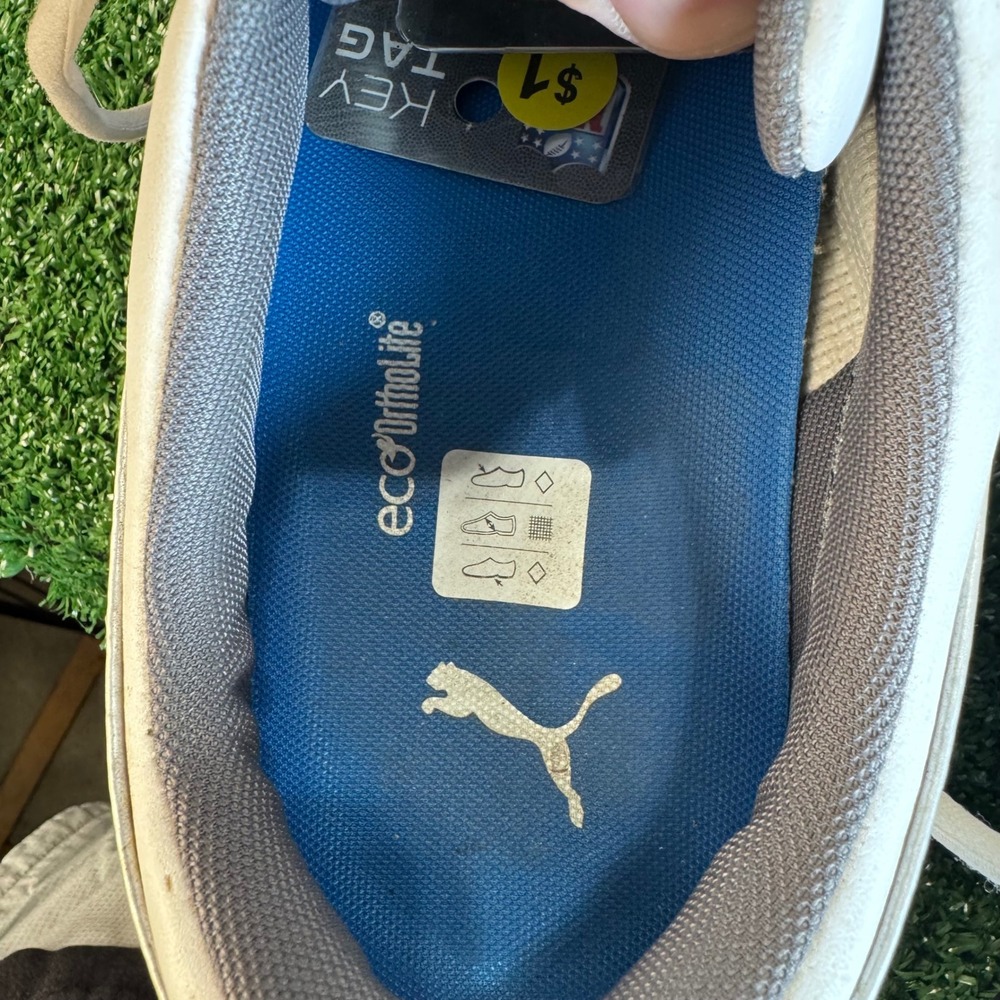 Puma Amp Mens Golf Shoes White Blue 186487-04 Size 11 Low Top - Picture 5 of 11